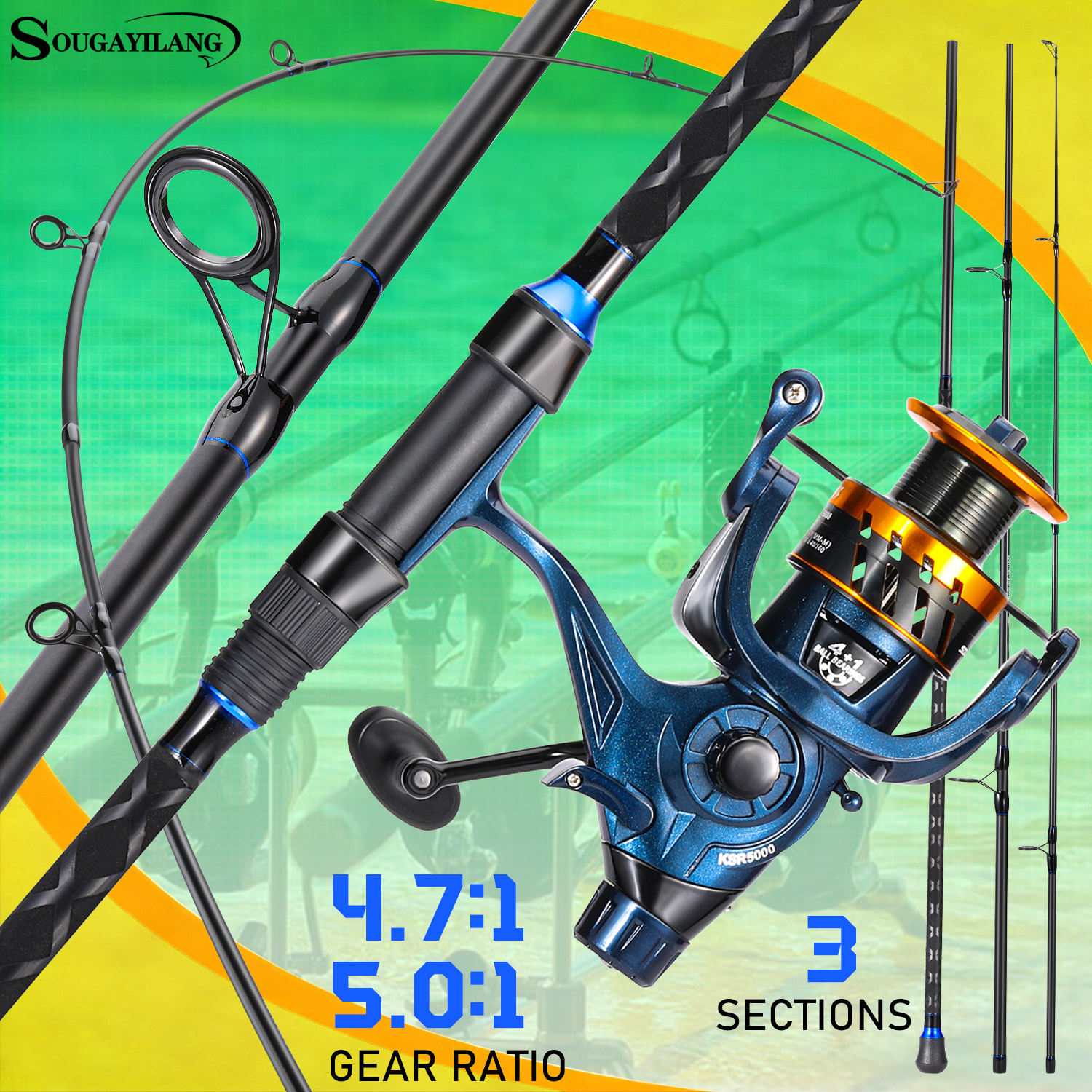 Sougayilang 3 Sections Surf Fi - Fishing Line Spooler recension och pris