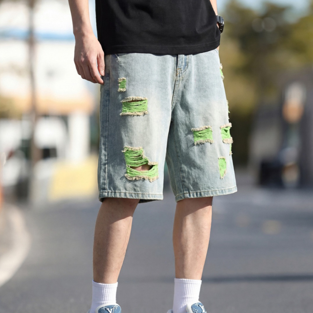 Men's Lined Ripped Denim Short - Fly Line recension och pris
