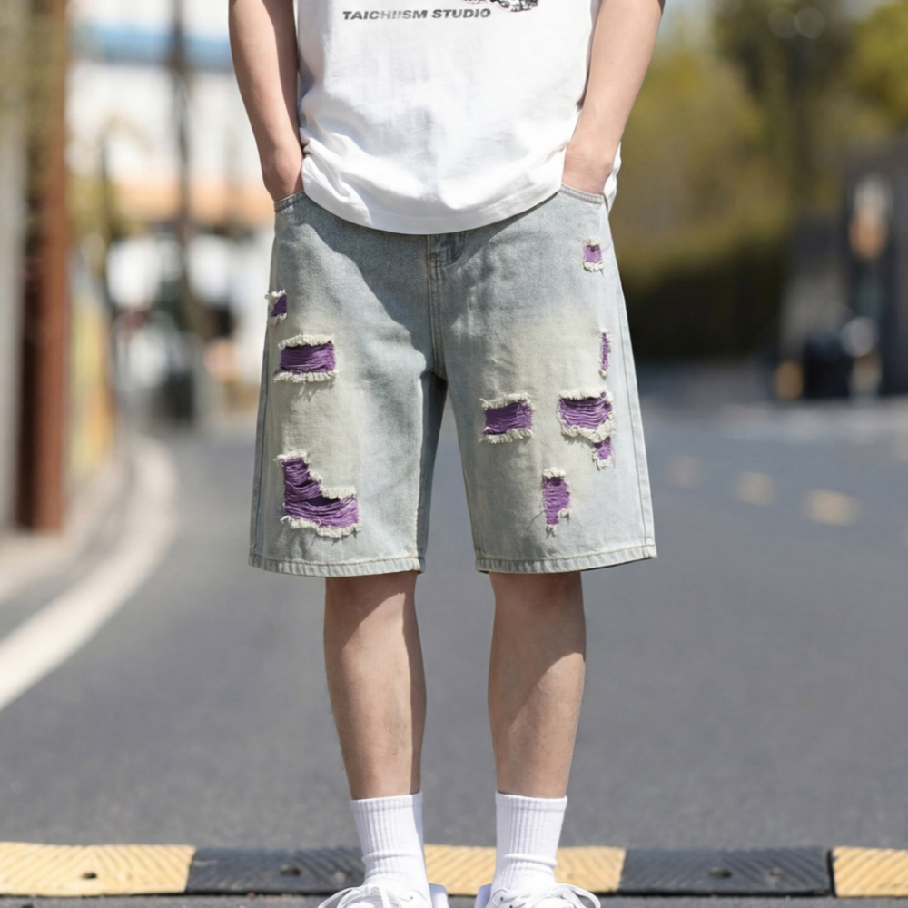 Men's Lined Ripped Denim Short - Fly Line recension och pris