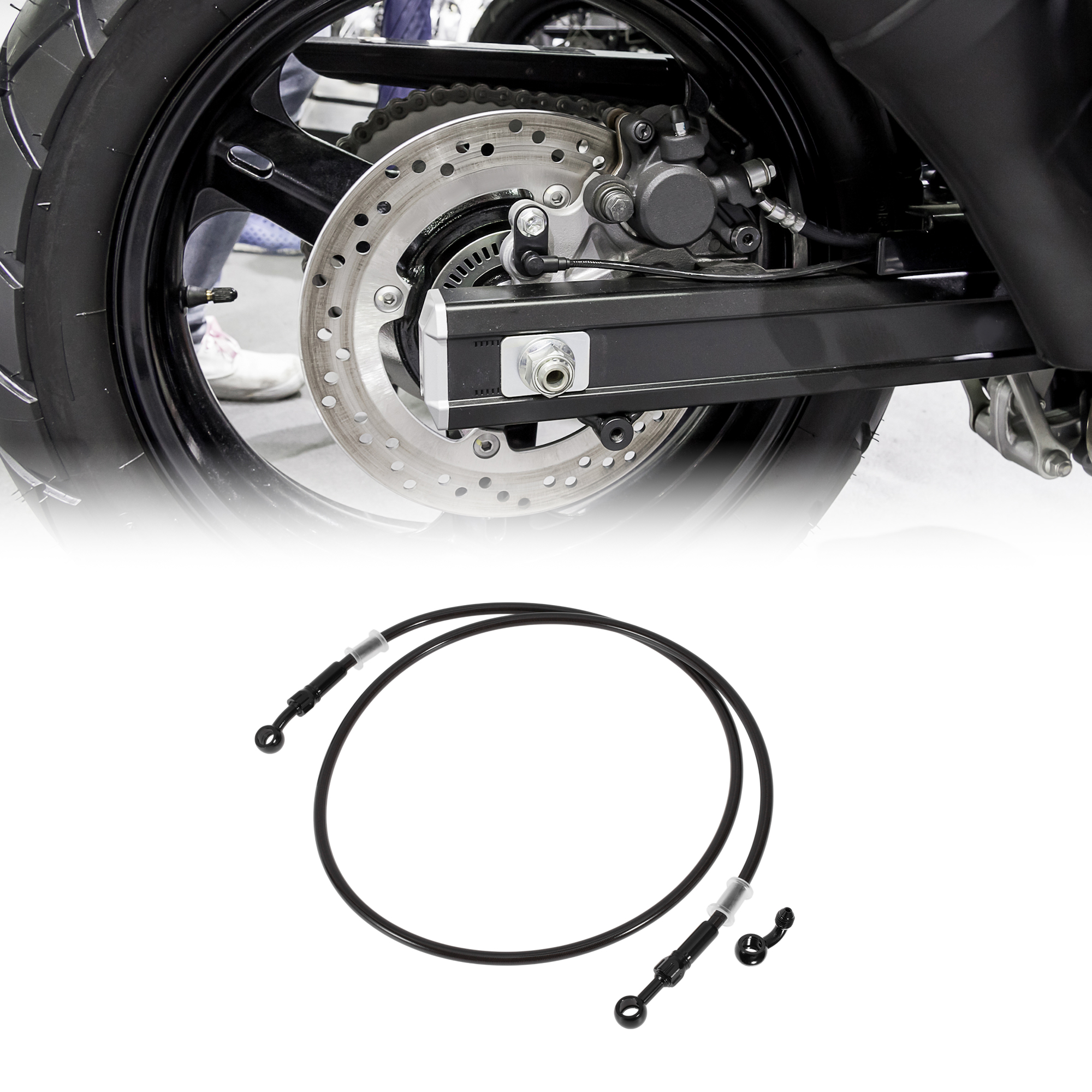 UXCELL 130cm Motorcycle Brake  - Braided Line recension och pris