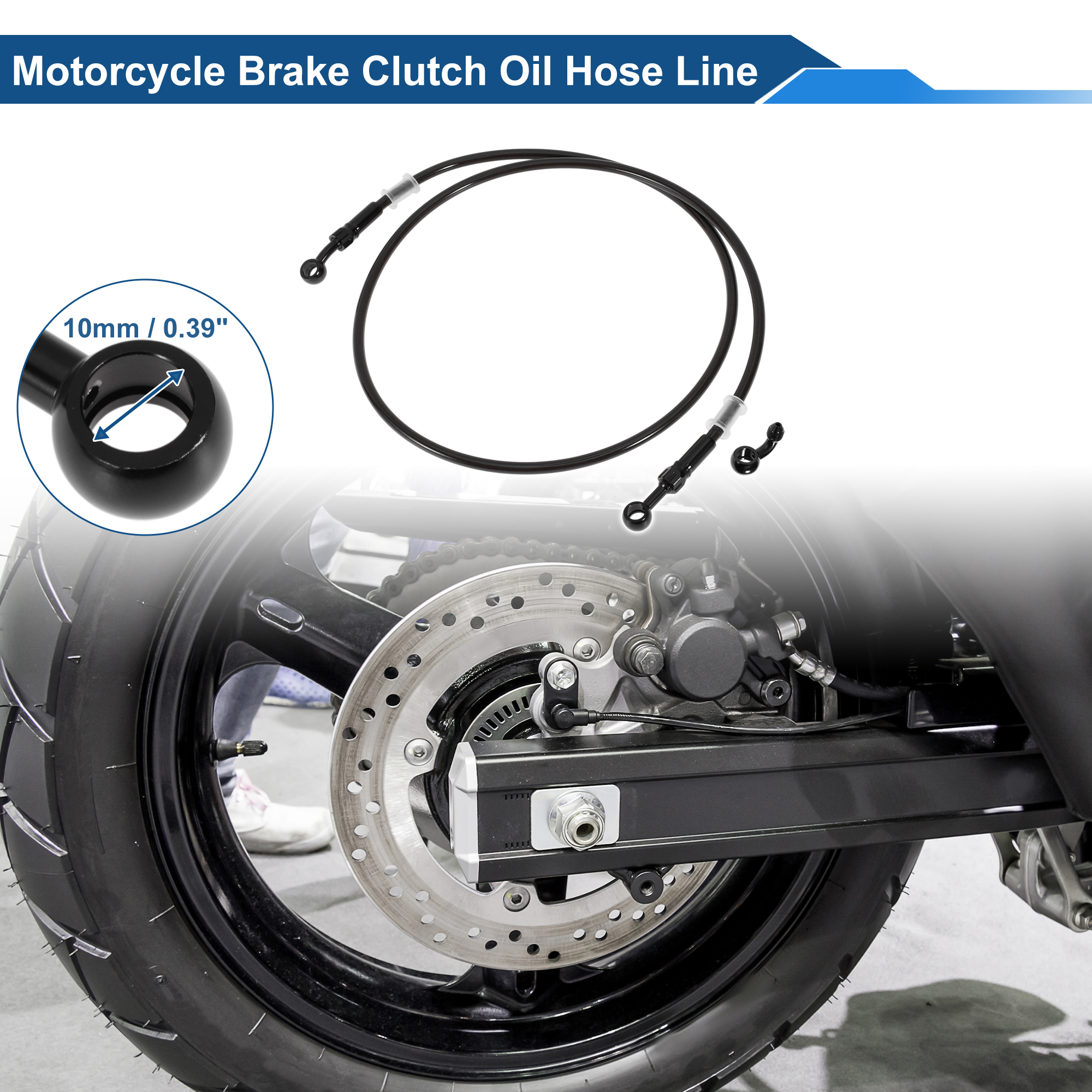 UXCELL 130cm Motorcycle Brake  - Braided Line recension och pris