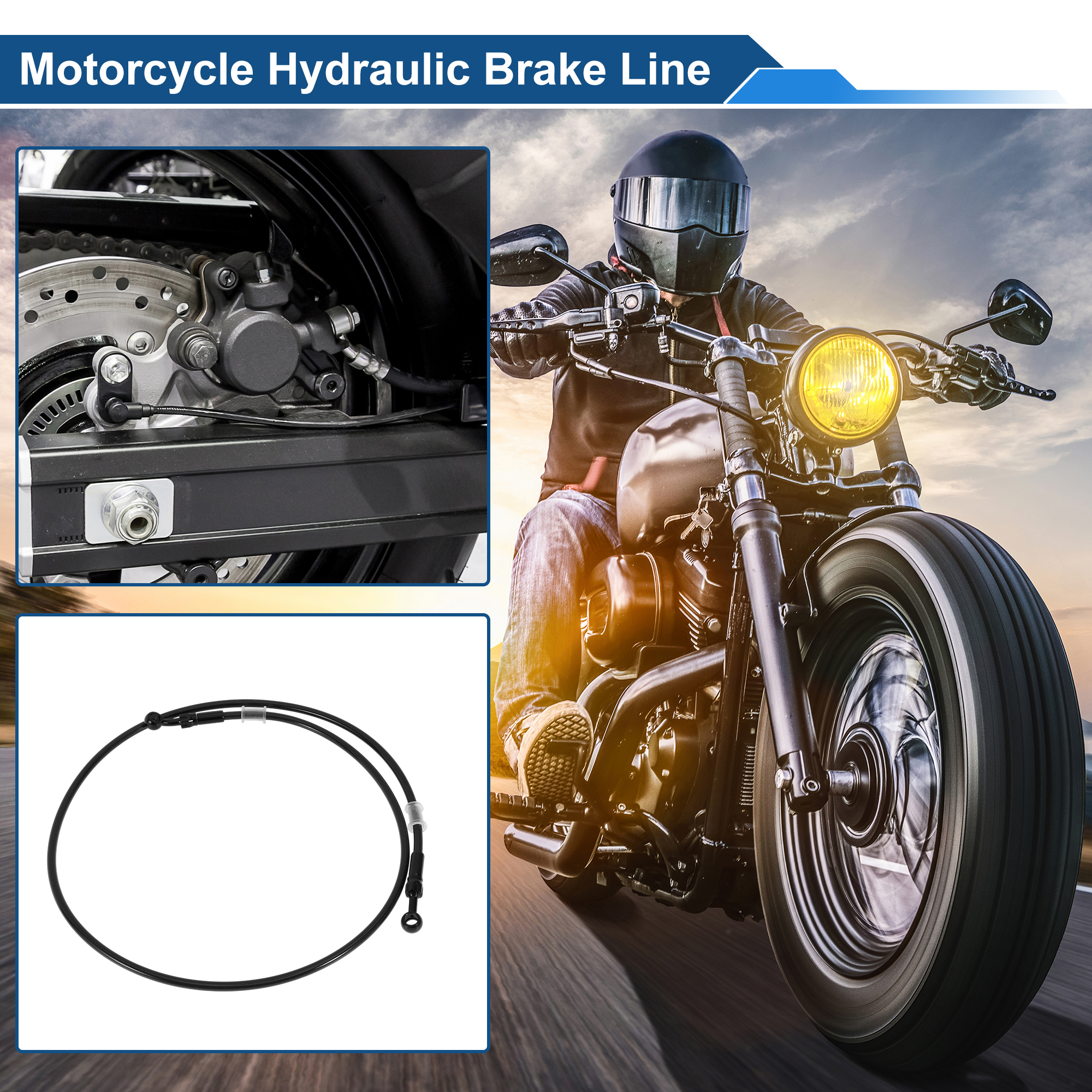 UXCELL 130cm Motorcycle Brake  - Braided Line recension och pris