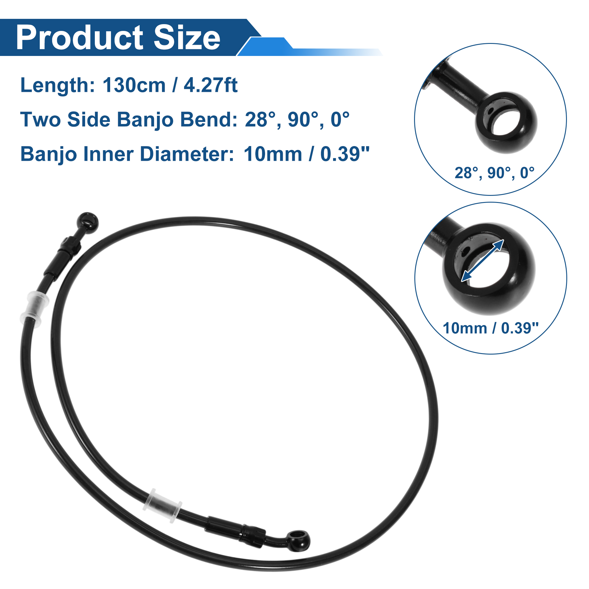 UXCELL 130cm Motorcycle Brake  - Braided Line recension och pris