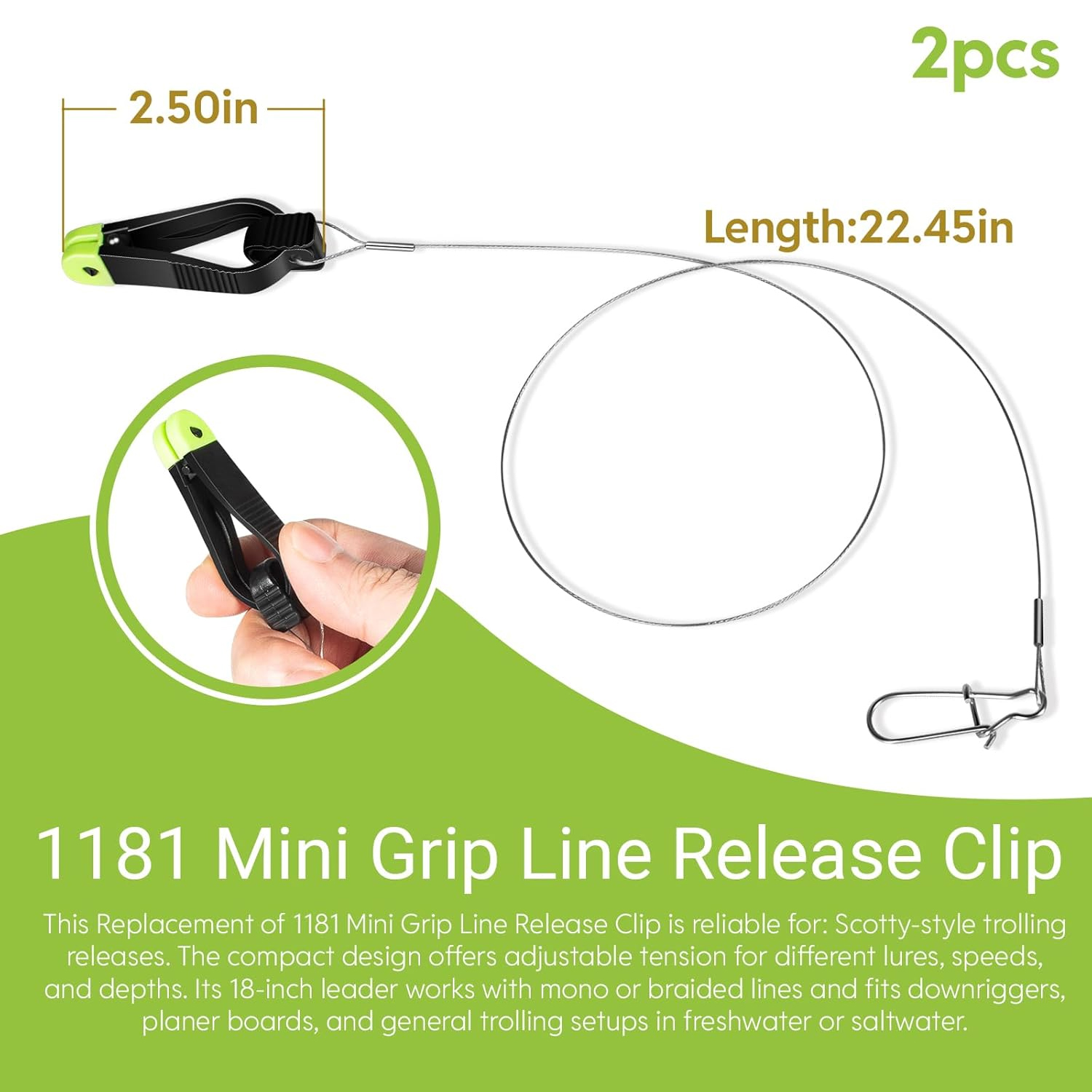1181 Grip Line Release Clip fo - Leader Line recension och pris