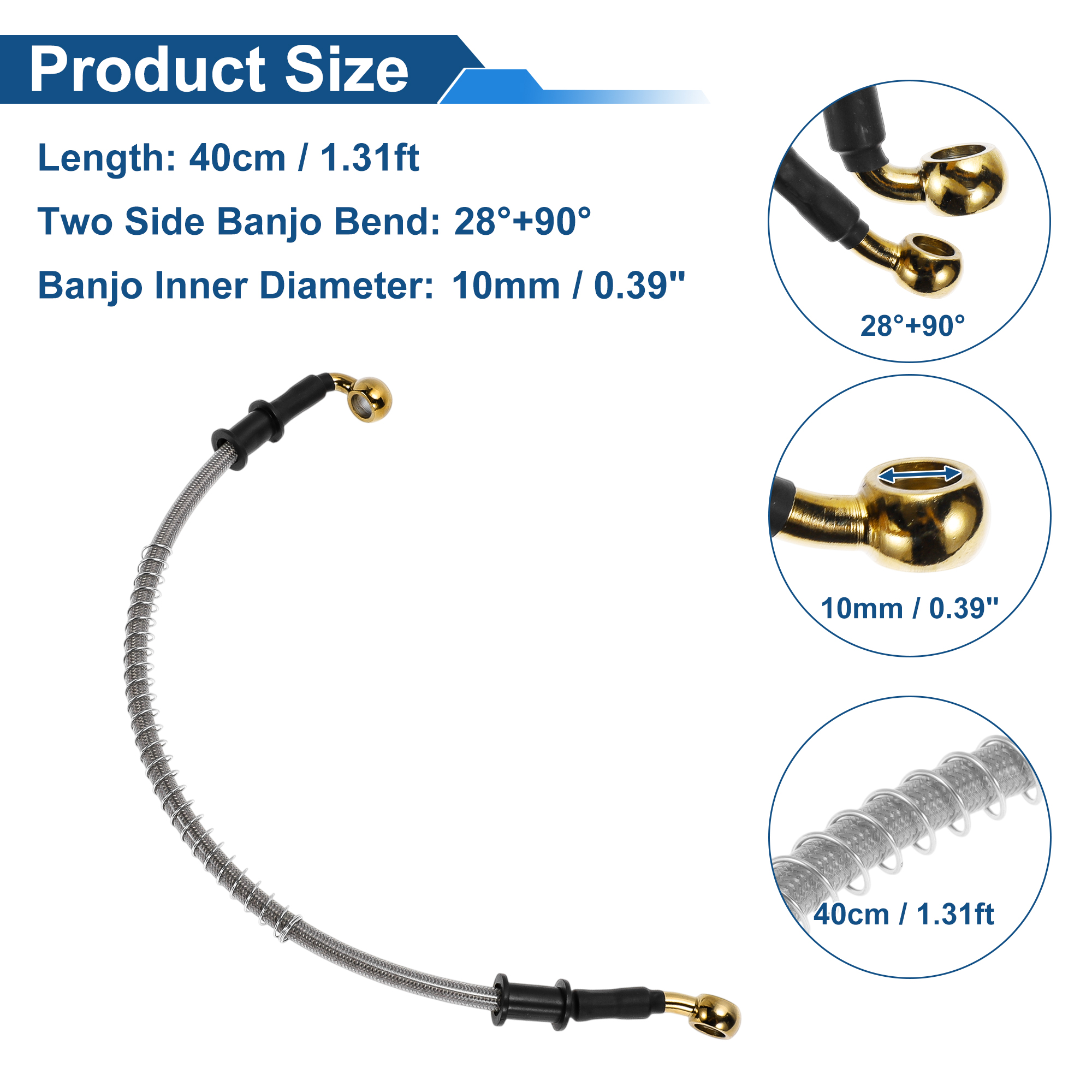 Motoforti 40cm Motorcycle Brak - Braided Line recension och pris