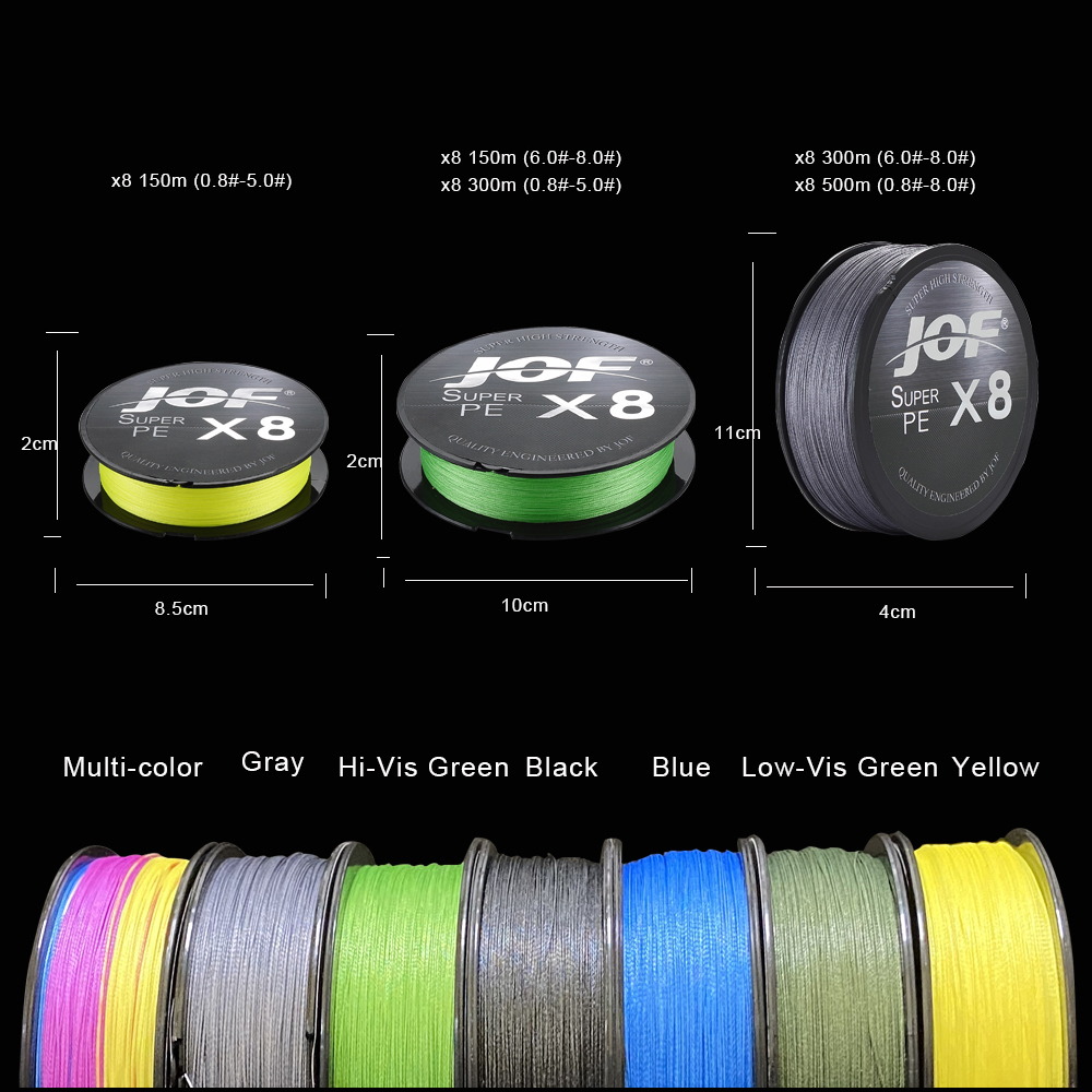 JOF 8-Strand PE Braided Fishin - Freshwater Line recension och pris